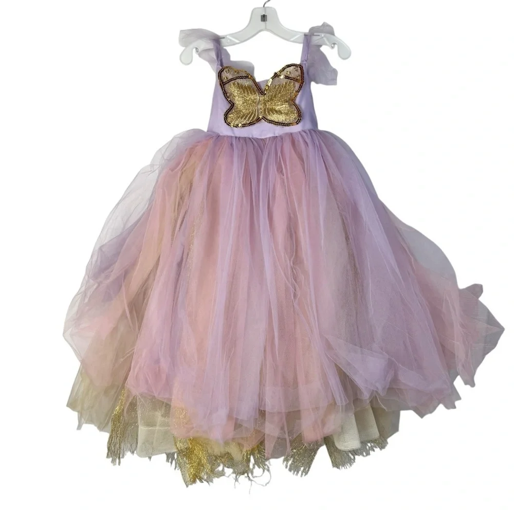 Pottery Barn Kids Lavender Butterfly Fairy Wand Halloween Costume 7-8